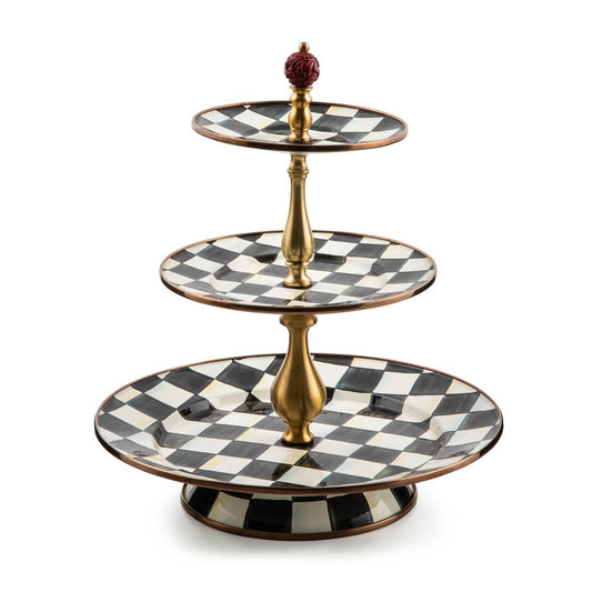 Courtly Check Three Tier Sweet Cake Stand