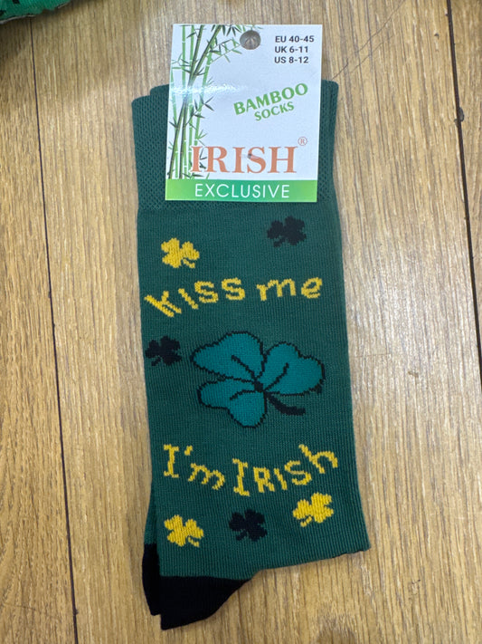 Bamboo Socks Kiss Me I’m Irish