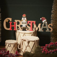 XMAS NUTCRACKER SOLDIER CUTOUT WOODEN BLOCK