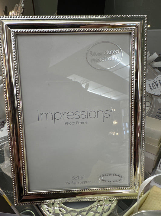 Silver Plated Photo Frame 6 x 8” Beaded
