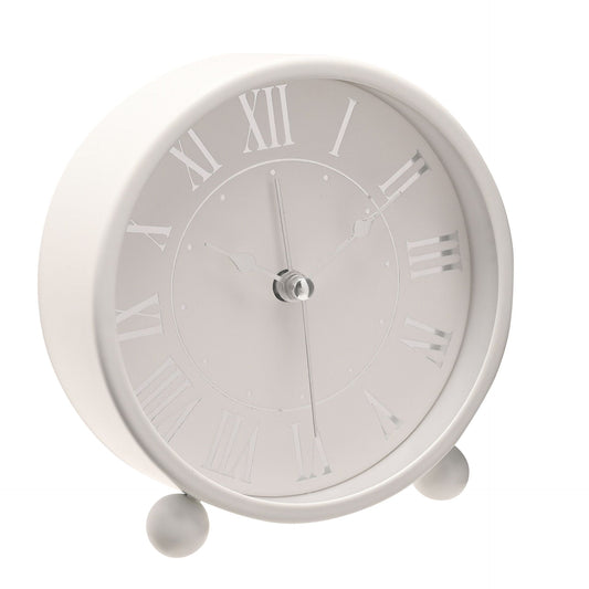 Metal Alarm Clock - 11cm White