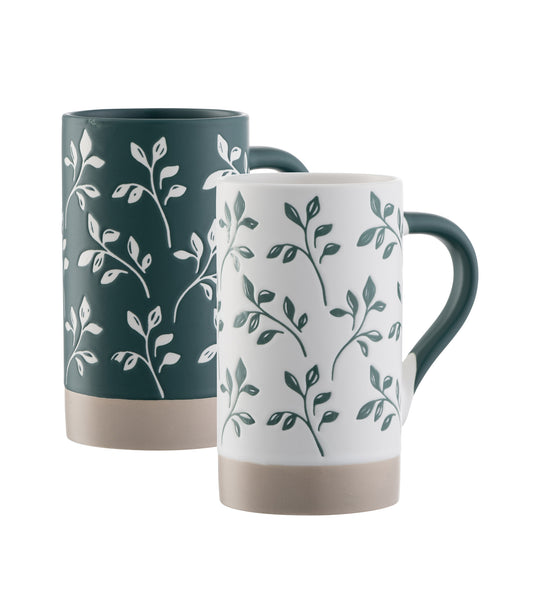Belleek Living Flora Tall Mugs Set of 2