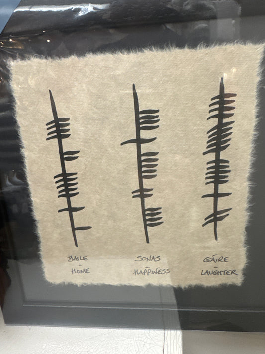 Ogham Home Happiness Laughter Triple