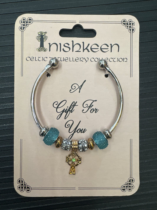 Inishkeen Celtic Jewellery Bangle Celtic Cross