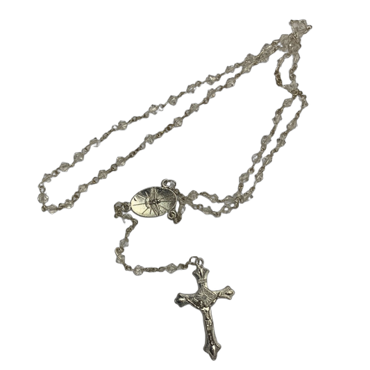 Plastic Clear Confirmation Rosary Beads 6337