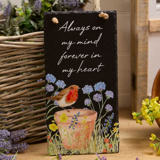ROBINS APPEAR SLATE PLAQUE