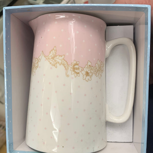 PINK POLKA DOT JUG