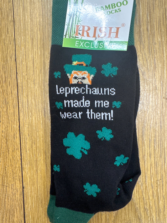 Bamboo Socks Leprechauns Made Me Wear Them