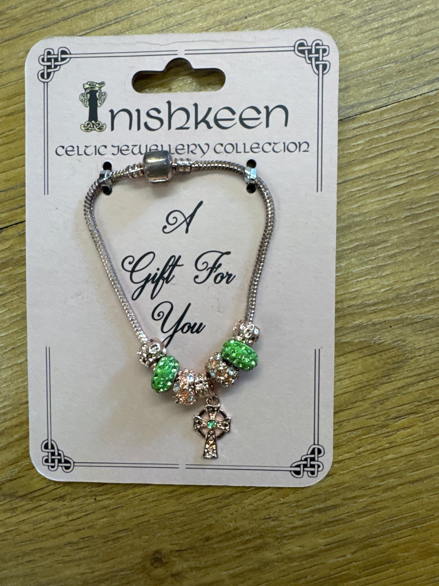 Inishkeen Celtic Jewellery Bangle Celtic Cross Gold