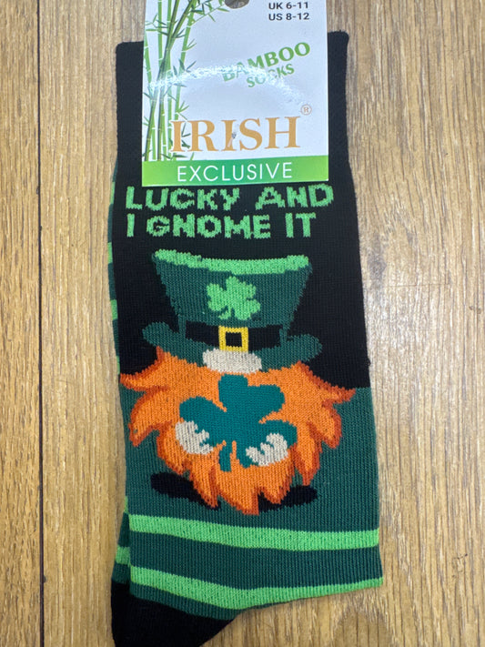 Bamboo Socks Lucky and I Gnome It