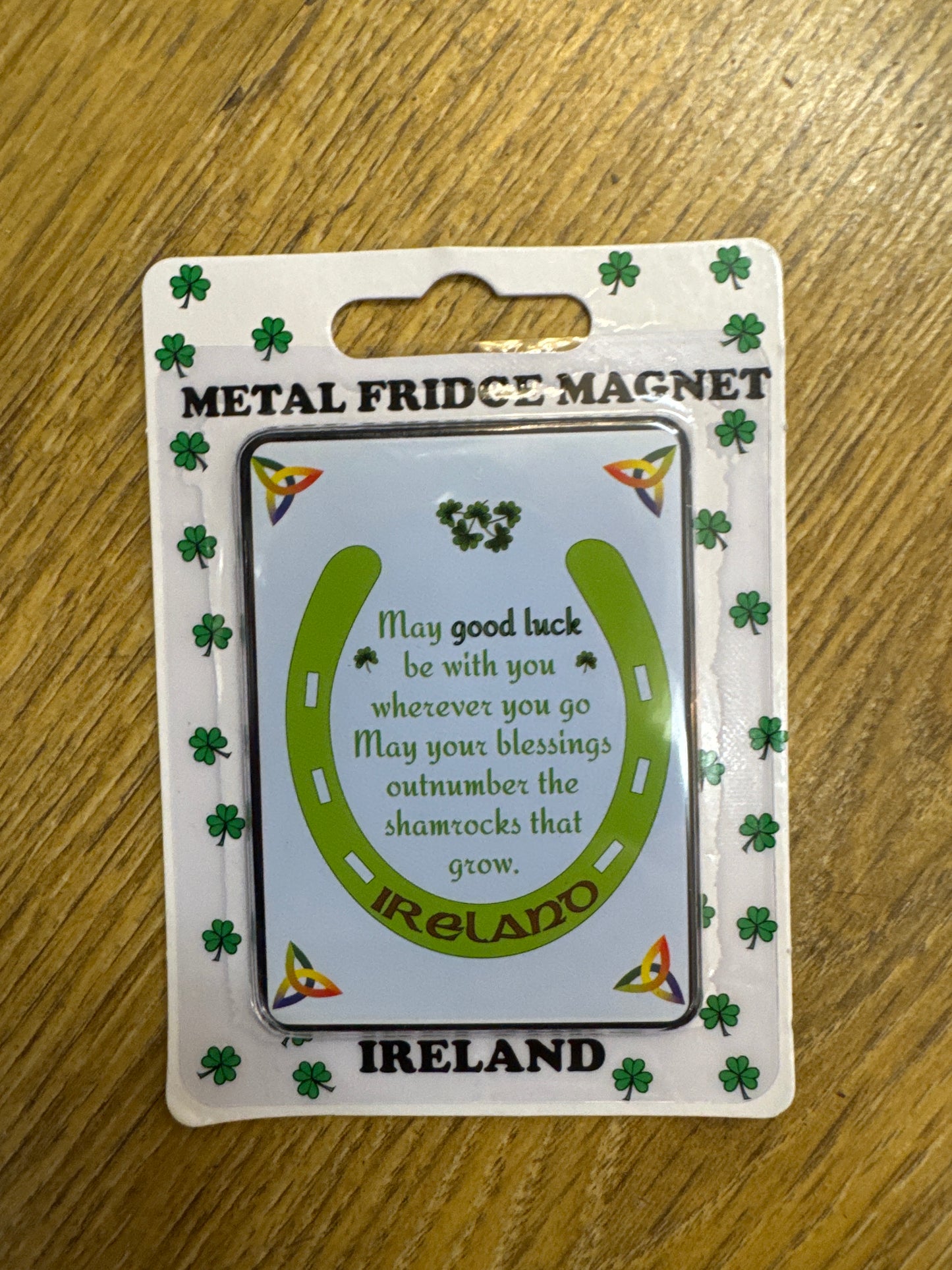 METAL FRIDGE MAGNET - May Good Luck