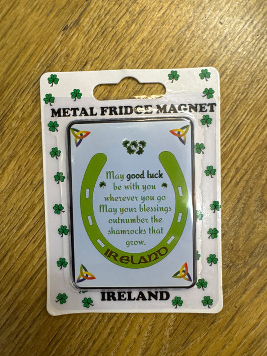 METAL FRIDGE MAGNET - May Good Luck