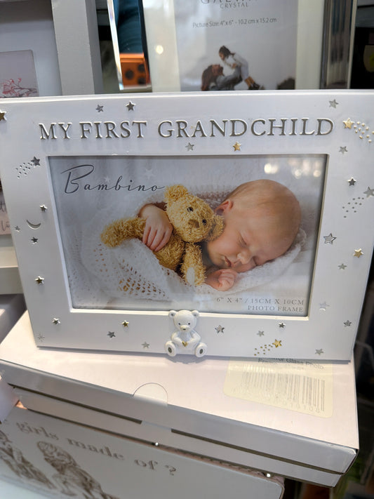 Bambino Resin First Grandchild Photo Frame 6" x 4"