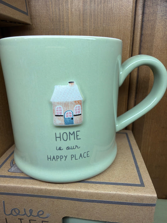 Love Life Embossed Mug - Home