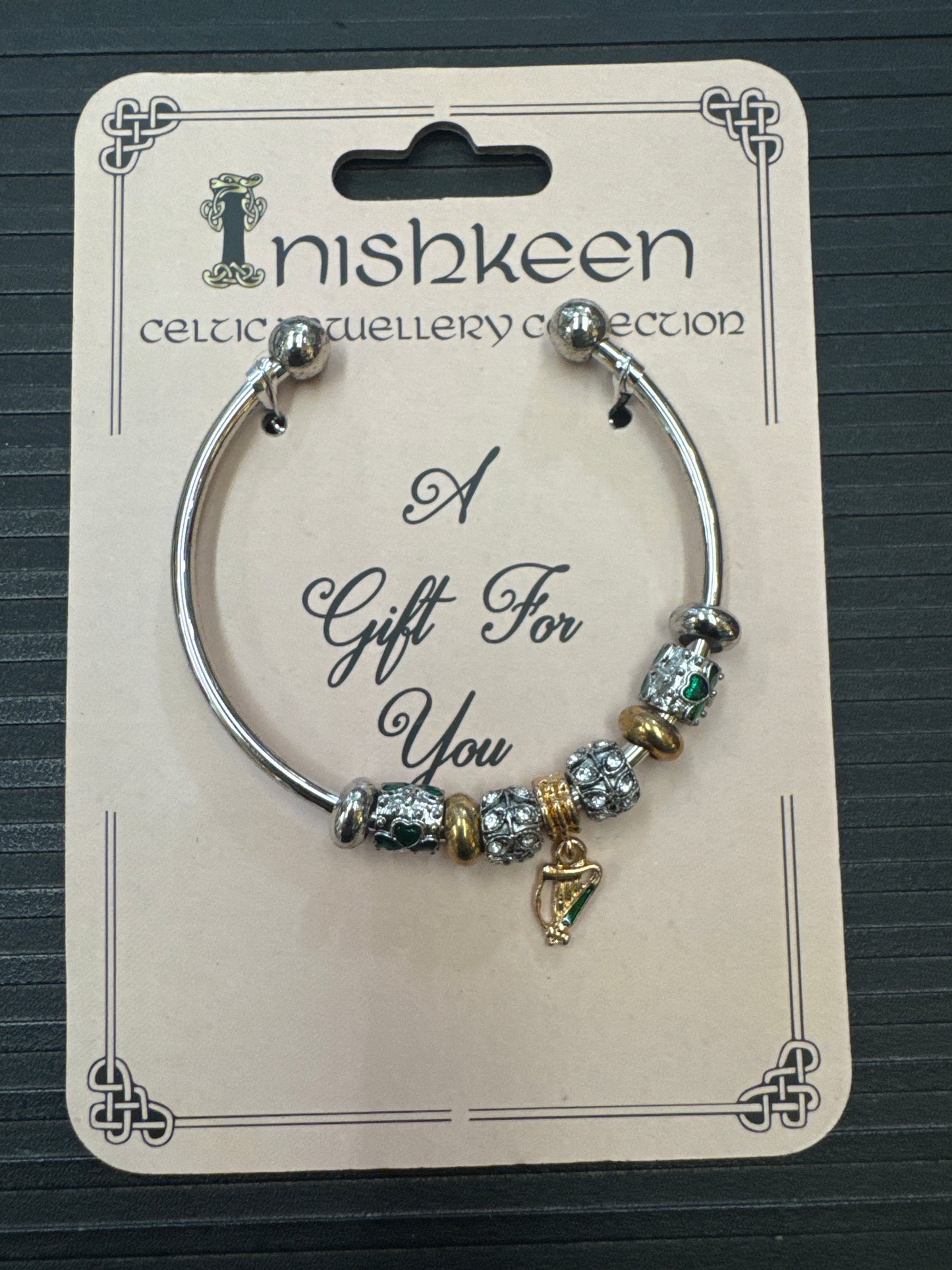 Inishkeen Celtic Jewellery Bangle Harp