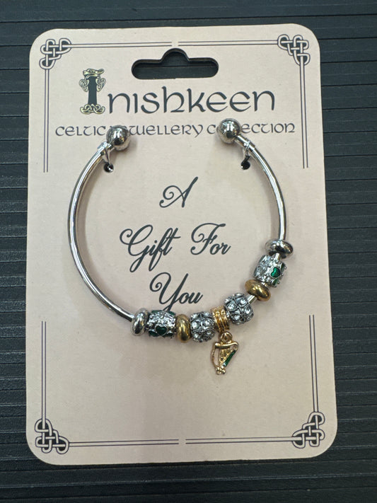 Inishkeen Celtic Jewellery Bangle Harp
