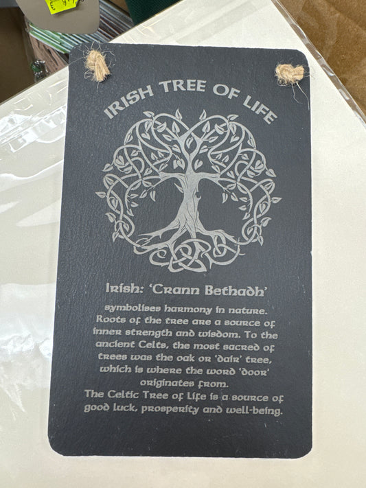 Natural Slate Irish Tree of life