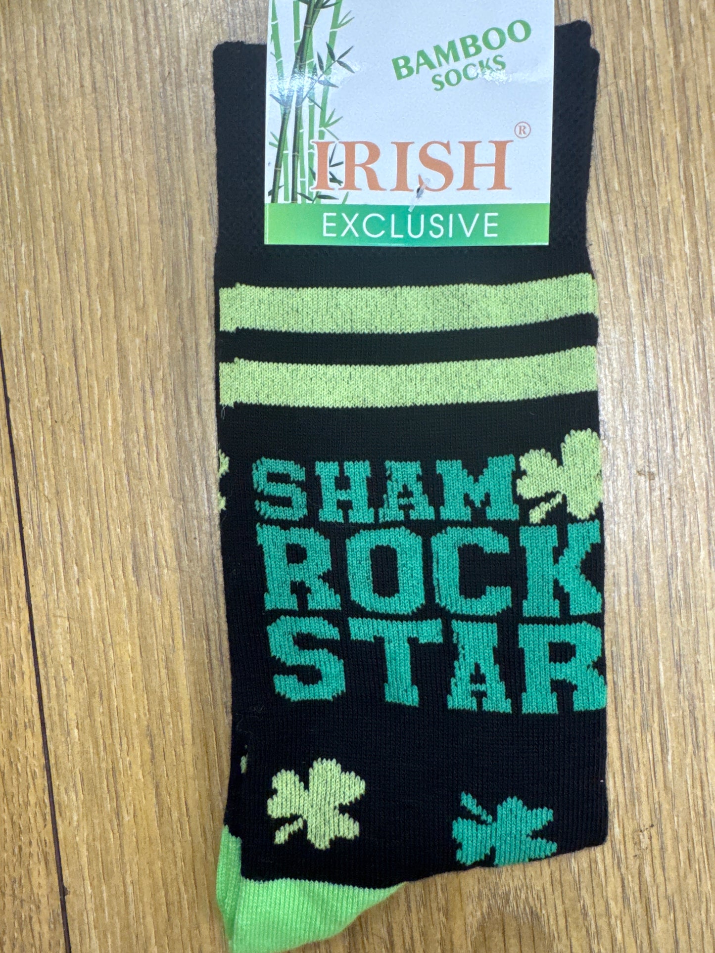 Bamboo Socks Sham Rock Star