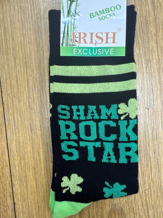 Bamboo Socks Sham Rock Star