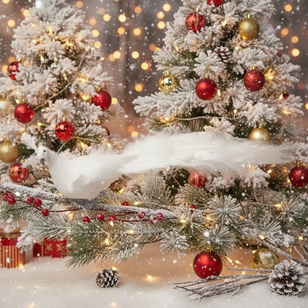 Peacock w/clip White