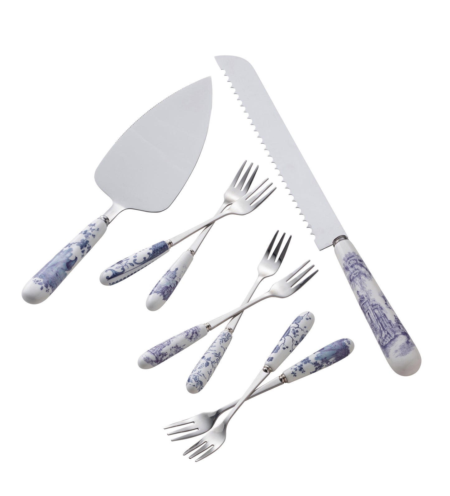 Aynsley Archive Blue Pastry Set