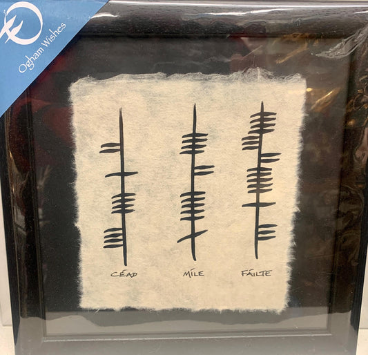 Ogham Cead Míle Fáilte Rectangle Frame