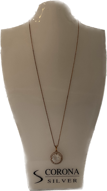 Silver pendant rose plating