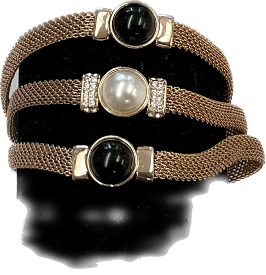 FASHION BRACELET rose gold 3 straps