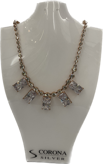 Rose gold Cz Necklace