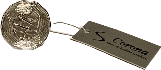 Silver Button ring