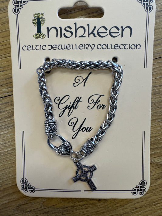 Inishkeen Celtic Jewellery Bangle Celtic Cross