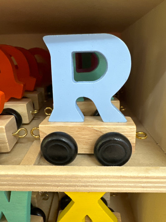 Train Letters R-Pastel Blue