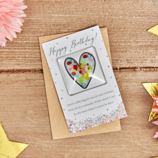 BIRTHDAY HEART GLASS TOKEN