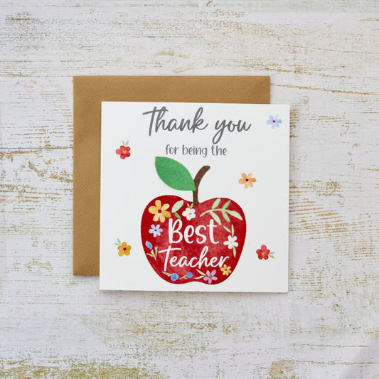 THANK YOU FOR BEING THE BEST TEACHER APPLE CARD