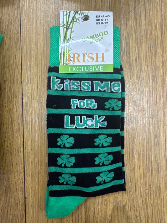 Bamboo Socks Kiss Me For Luck