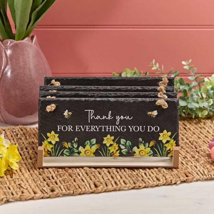 FLORAL SLATE HAPPY BIRTHDAY ENJOY CELEBRATING
