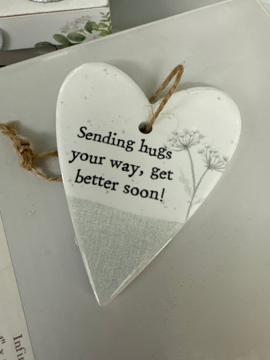 Ceramic Heart - Get Well Soon