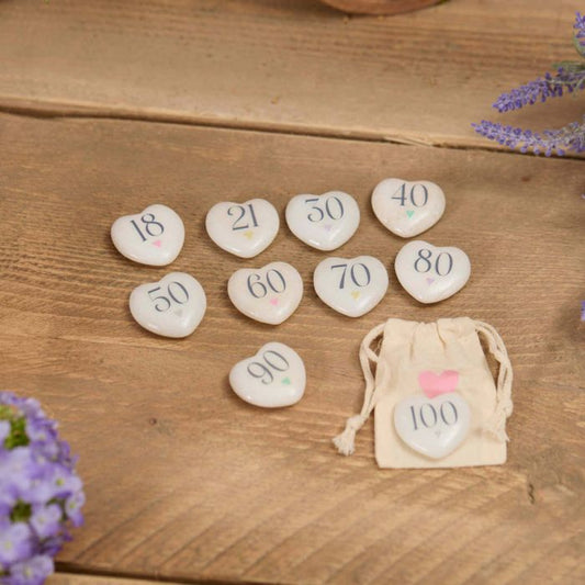100th Birthday Marble Stone Key Ring