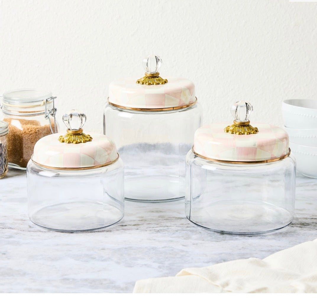 Rosy Check Kitchen Canister
