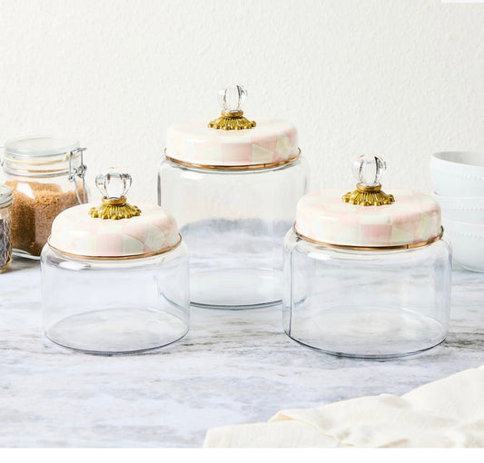Rosy Check Kitchen Canister