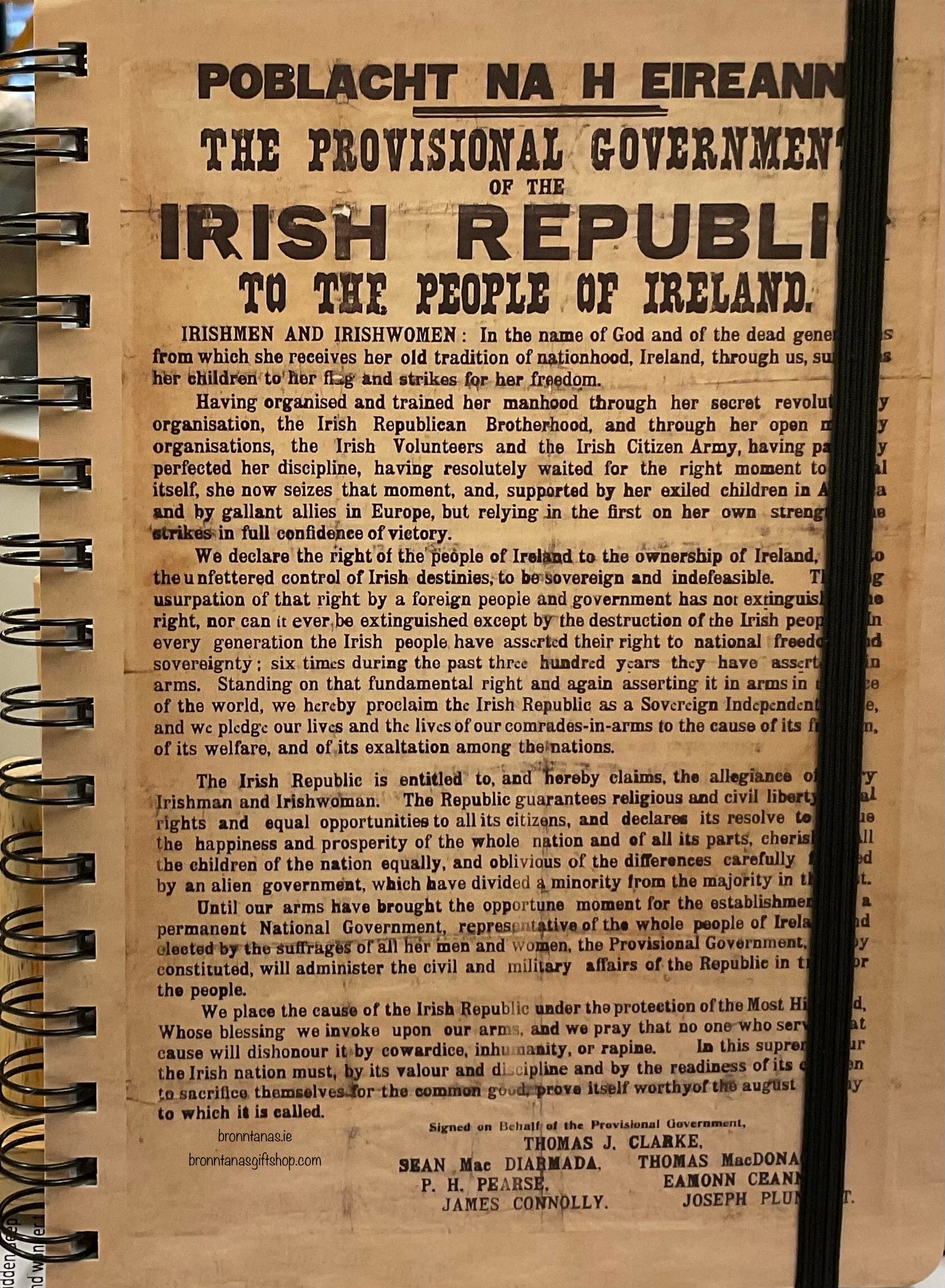 Proclamation spiral notebook