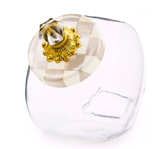 Sweet Jar with Mocha Check Lid