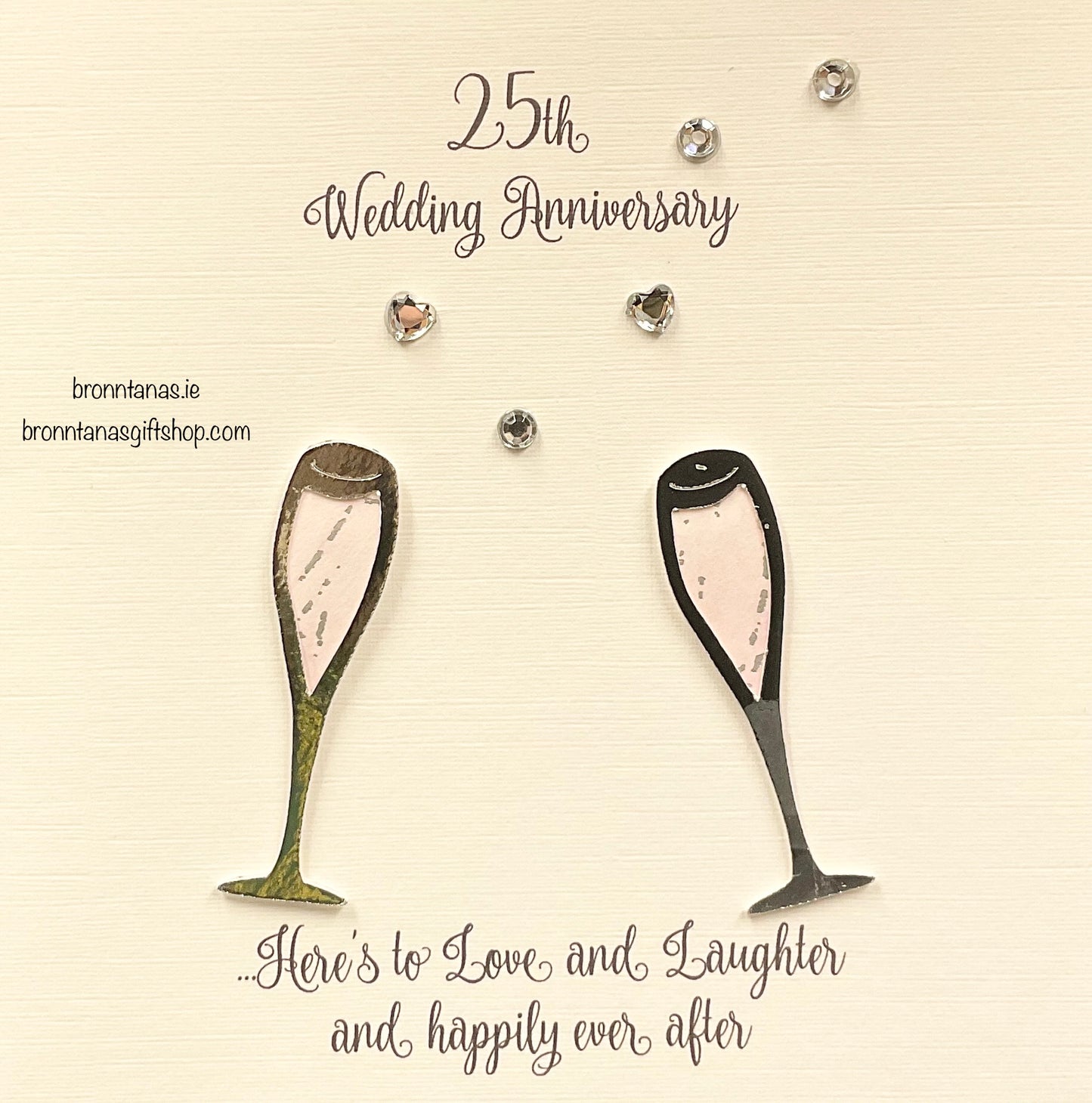 Handmade 25th Anniversary Card Here’s To Love…