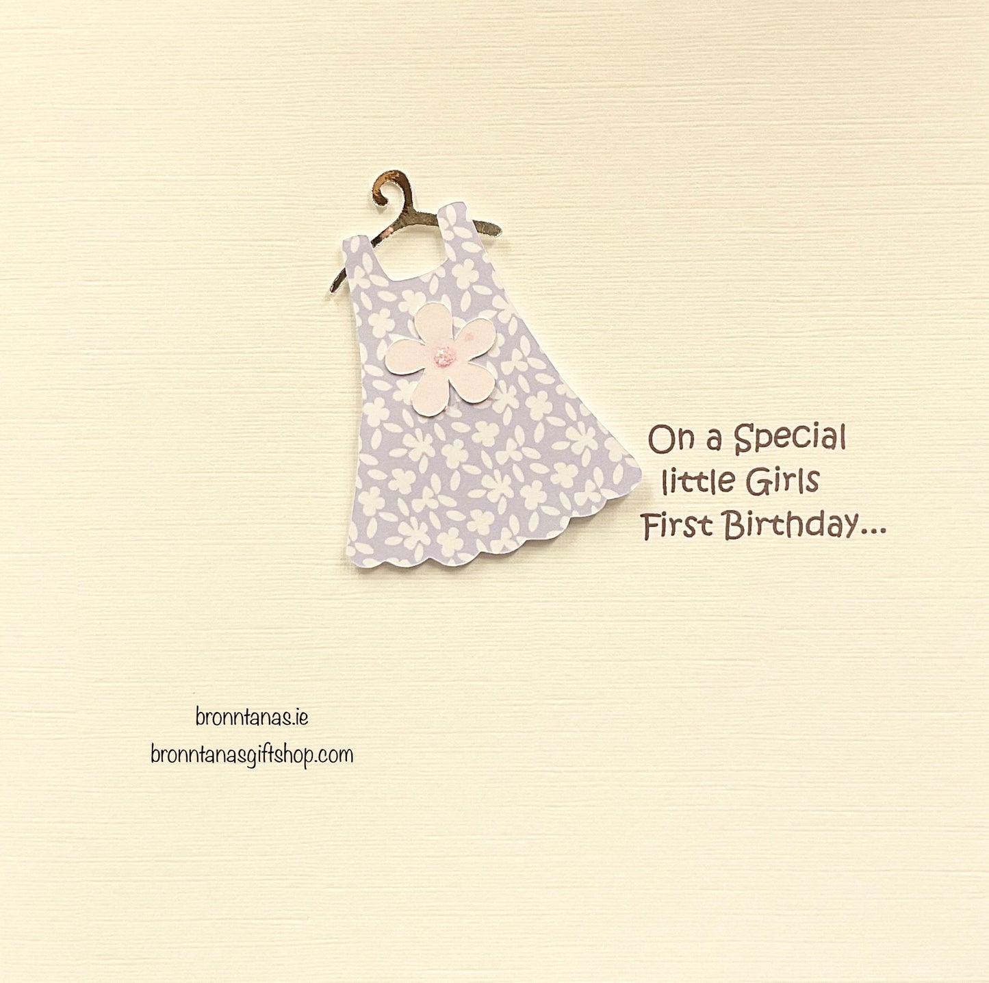 Handmade Girls First Birthday Card