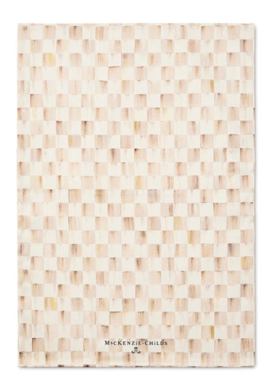 Mocha Check Dish Towel