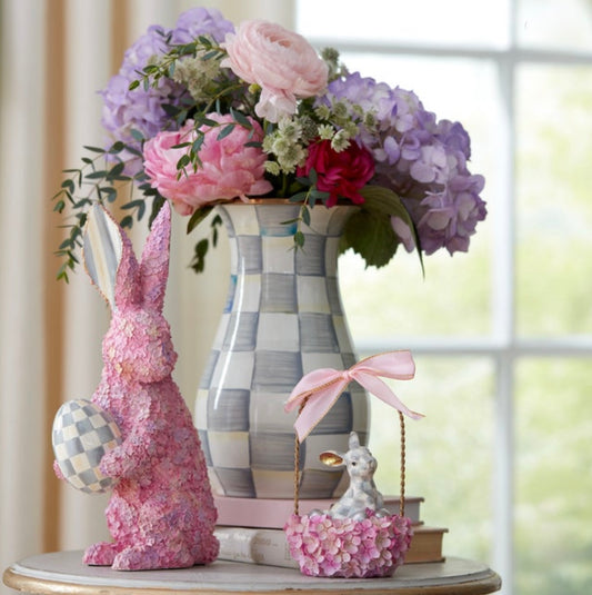 Sterling Check Tall Vase