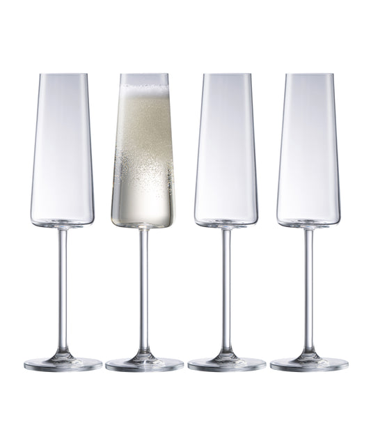 Galway Irish Crystal Alto Champagne / Prosecco Flute set of 4 Pair