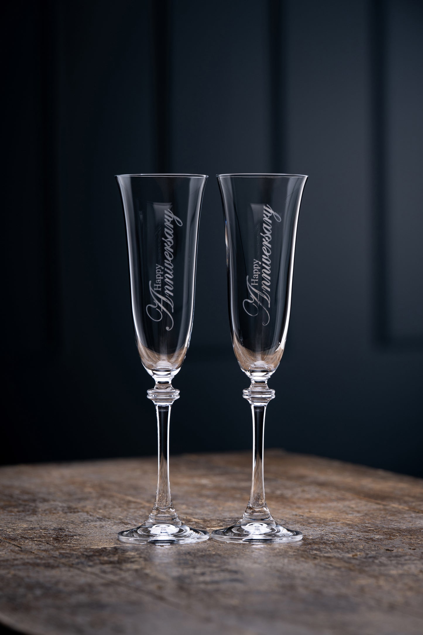 HAPPY ANNIVERSARY FLUTE CHAMPAGNE LIBERTY PAIR