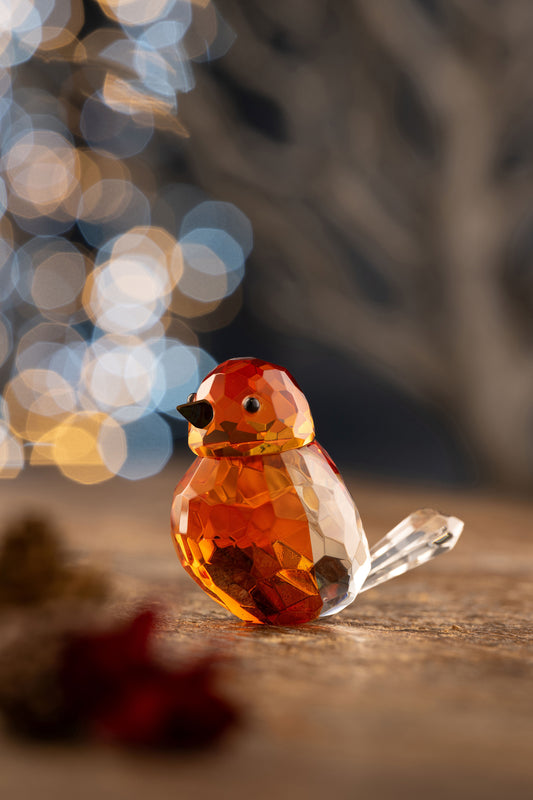 Crystal Robin Figurine