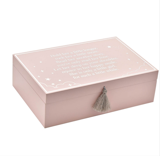 Baby Girl Wooden Keep Sake Box